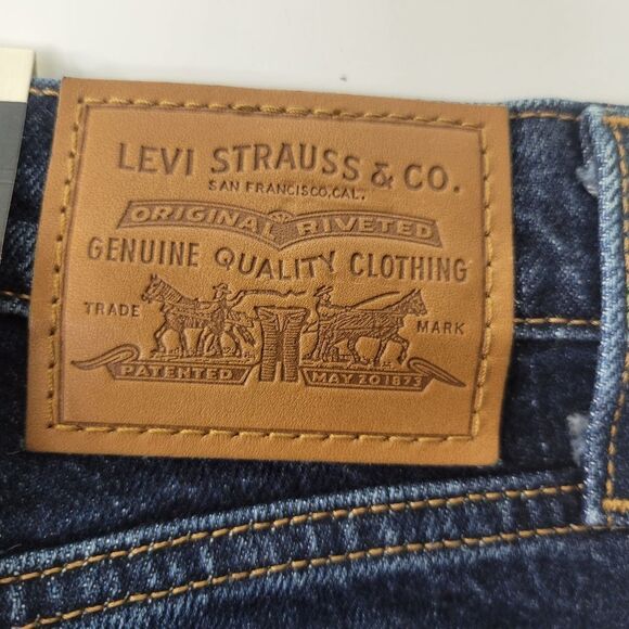 $90 NEW LEVI'S WEDGIE HIGH RISE DARK WASH COTTON JEANS 27 NWT - Picture 10 of 14